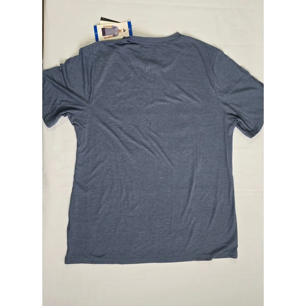 Adidas Mens CSCO Emblem Graphic Tee Blue Heather T-Shirt KU9183 Large